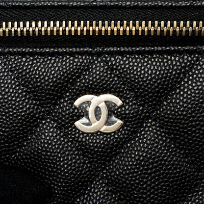Chanel Mini Vanity With Chain Caviar Black L (Microchip)