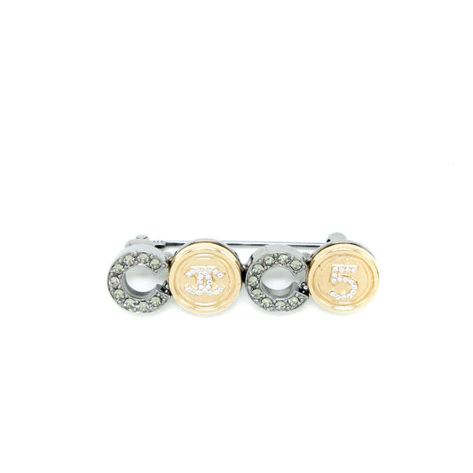 Chanel Coco Button Brooch Crystal