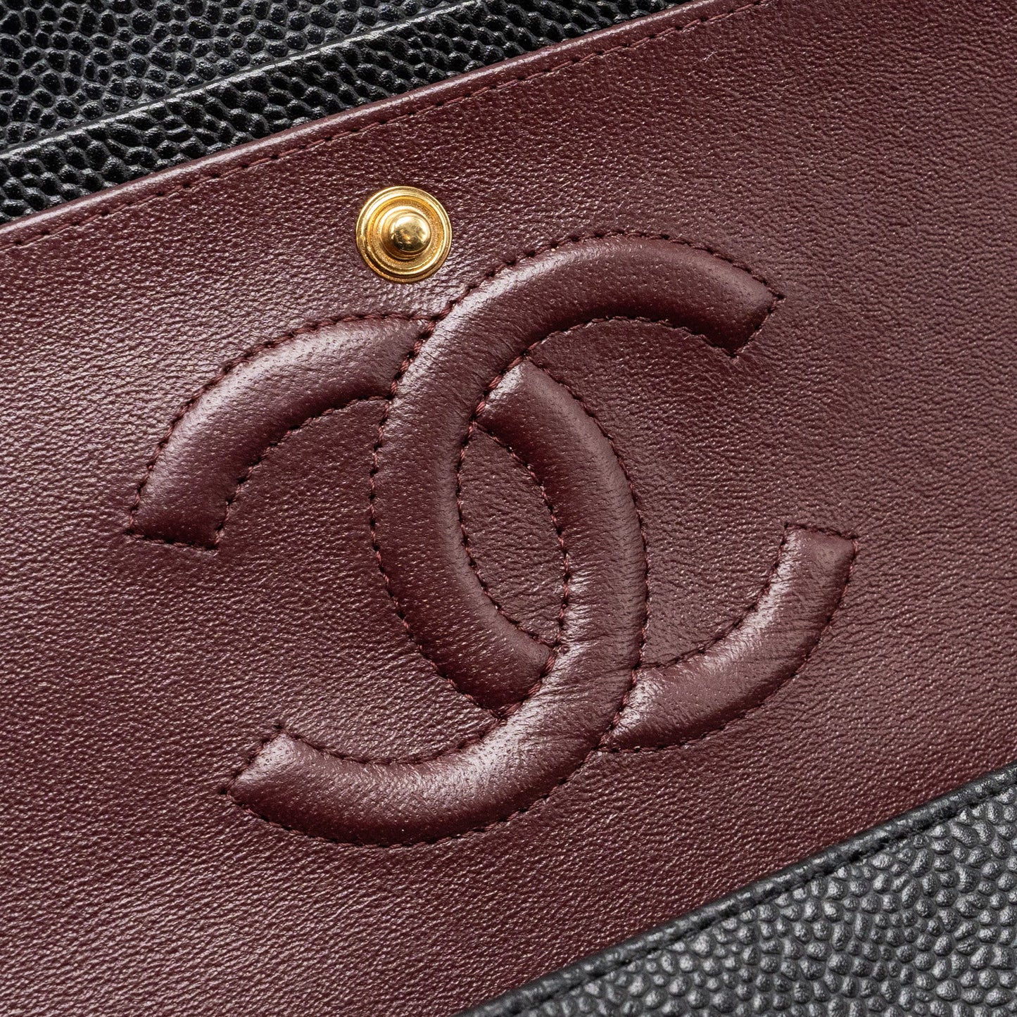 Chanel medium classic Double flap bag caviar black