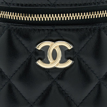 Chanel 22S Top Handle Vanity Lambskin Black L