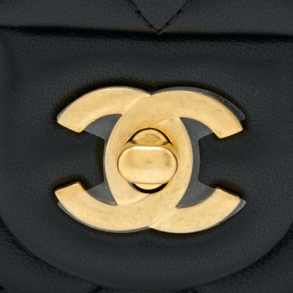 Chanel 22S Pearl Crush Mini Square Flap Bag Lambskin Black (Microchip)