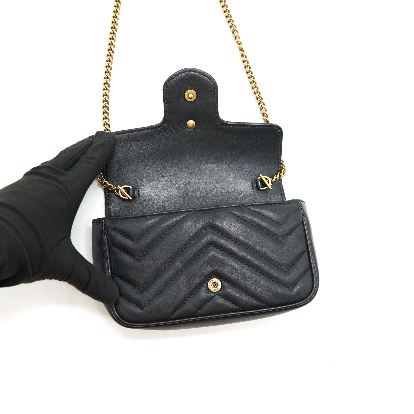 GUCCI GG MARMONT SUPER MINI BLACK