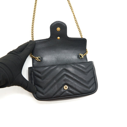 GUCCI GG MARMONT SUPER MINI BLACK