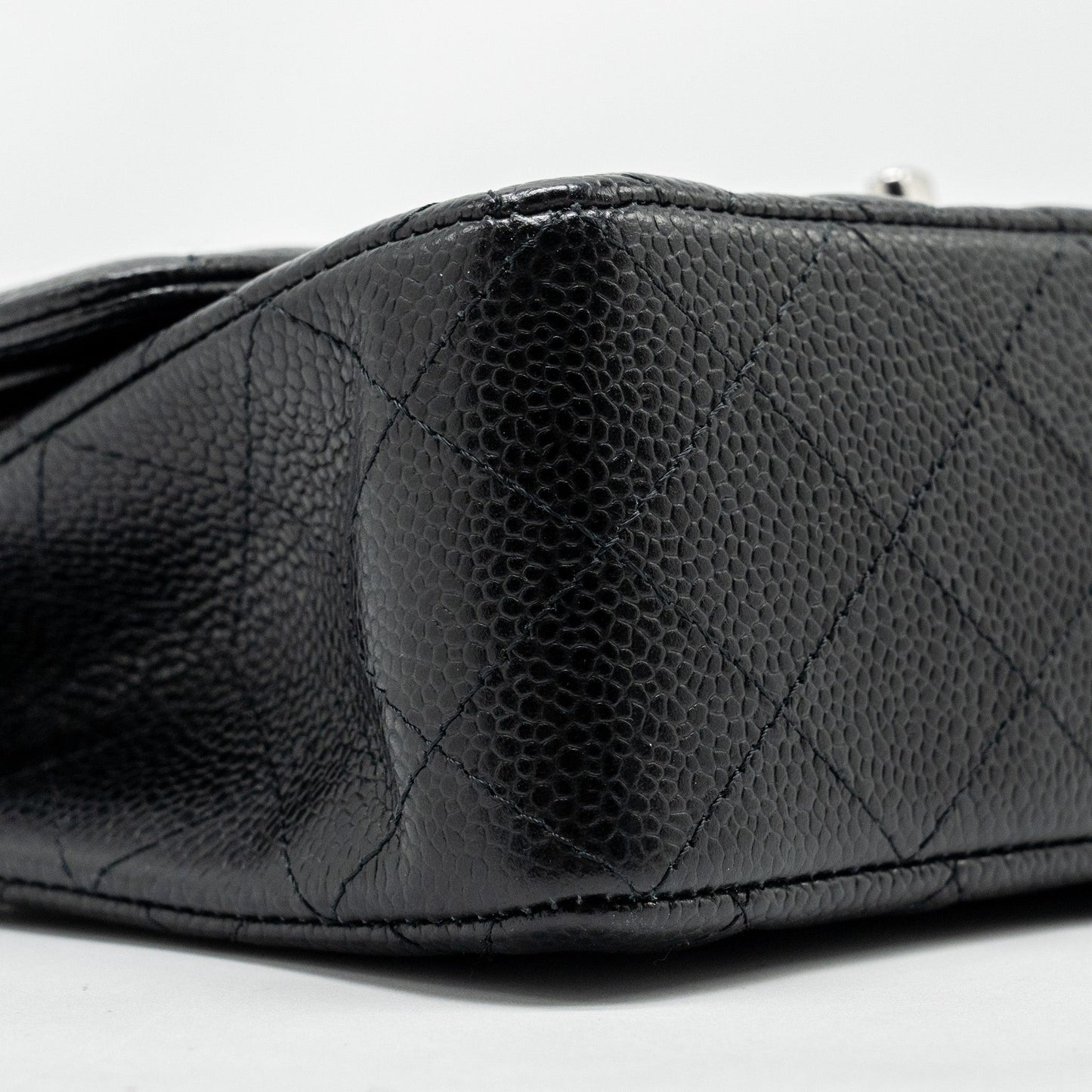 Chanel Small Classic Double Flap Bag Caviar Black  (Microchip)