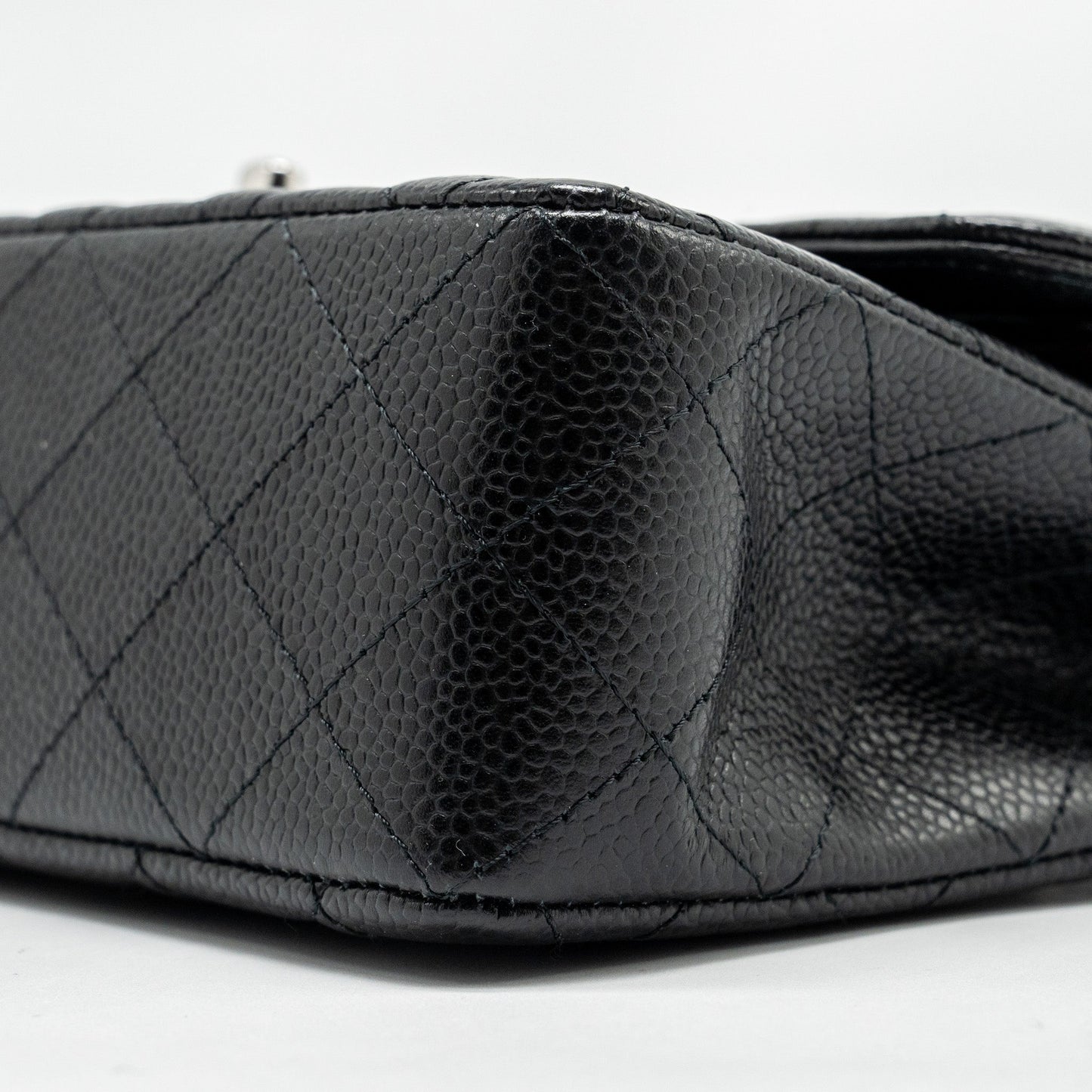 Chanel Small Classic Double Flap Bag Caviar Black  (Microchip)