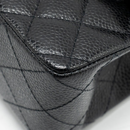 Chanel Small Classic Double Flap Bag Caviar Black  (Microchip)