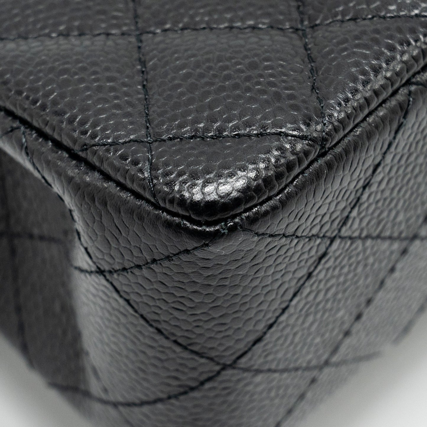 Chanel Small Classic Double Flap Bag Caviar Black  (Microchip)