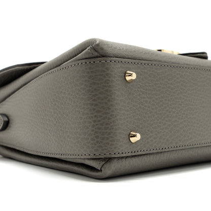 Gucci top handle messanger bag calfskin grey L