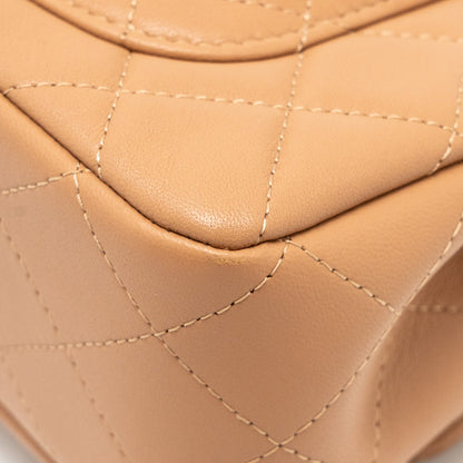 Chanel Mini Rectangular Flap Bag Lambskin Beige L (Microchip)