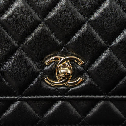 Chanel Mini Trendy CC Wallet on Chain Lambskin Black L (Microchip)