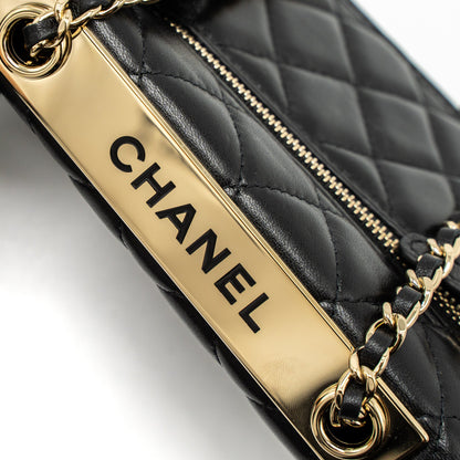 Chanel Mini Trendy CC Wallet on Chain Lambskin Black L (Microchip)