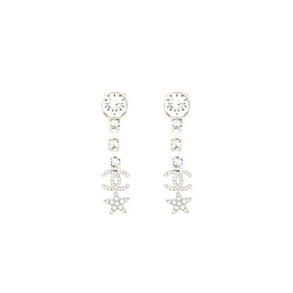 Chanel CC Logo Star Drop Earrings