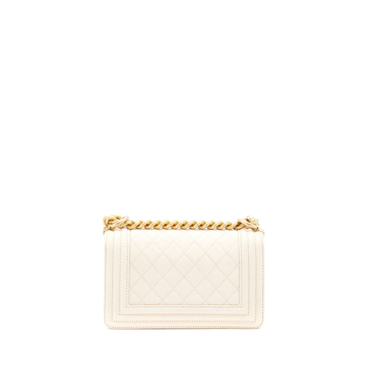 Chanel Small Boy Chanel Calfskin white
