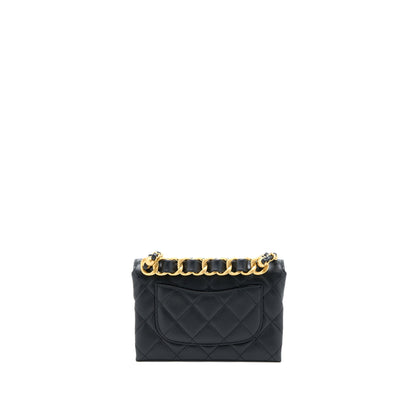 Chanel 22S Seasonal Flap Bag Calfskin Black Brushed