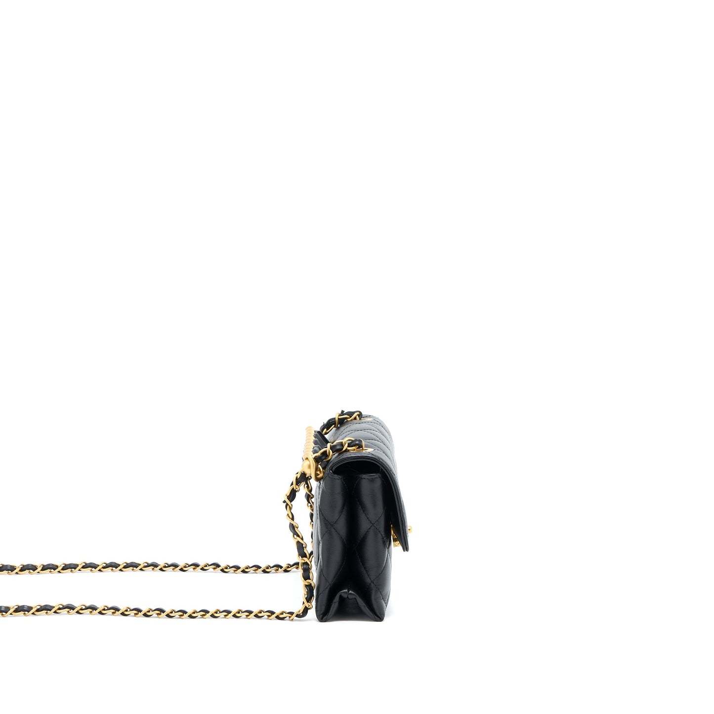 Chanel 22S Seasonal Flap Bag Calfskin Black Brushed