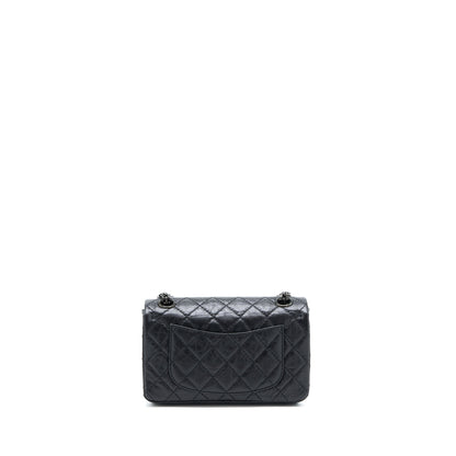 Chanel Mini 2.55 Reissue Aged Calfskin So Black With Black Hardware (Microchip)