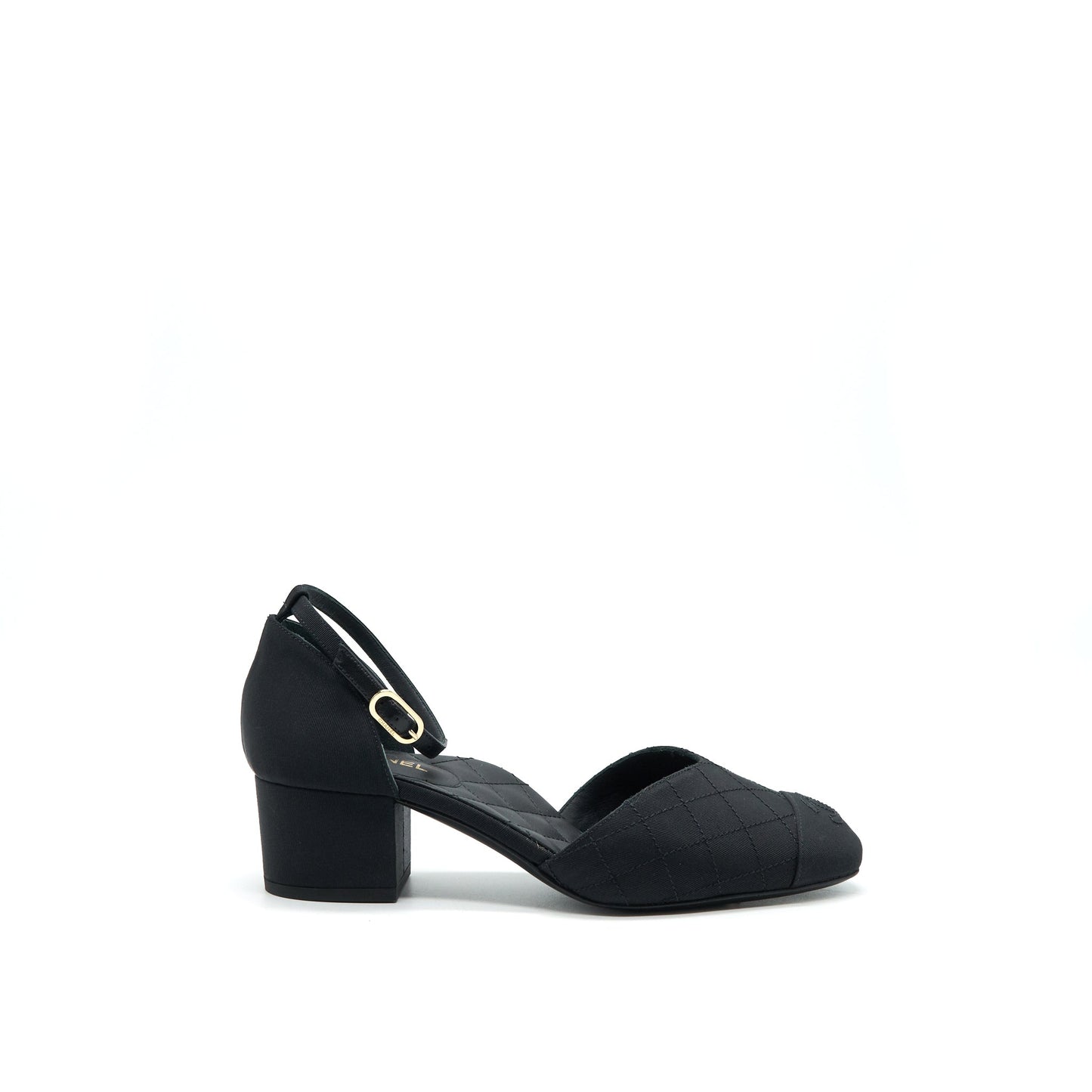 Chanel Size 38 Black Low Heel Pumps