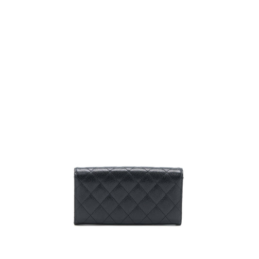 Chanel Classic Flap Long Wallet Caviar Black