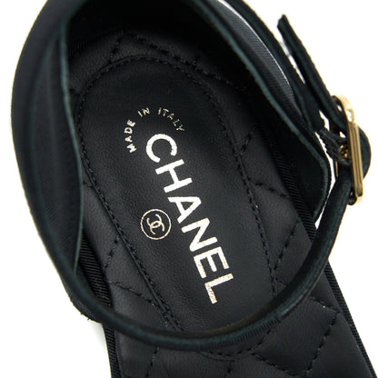 Chanel Size 38 Black Low Heel Pumps