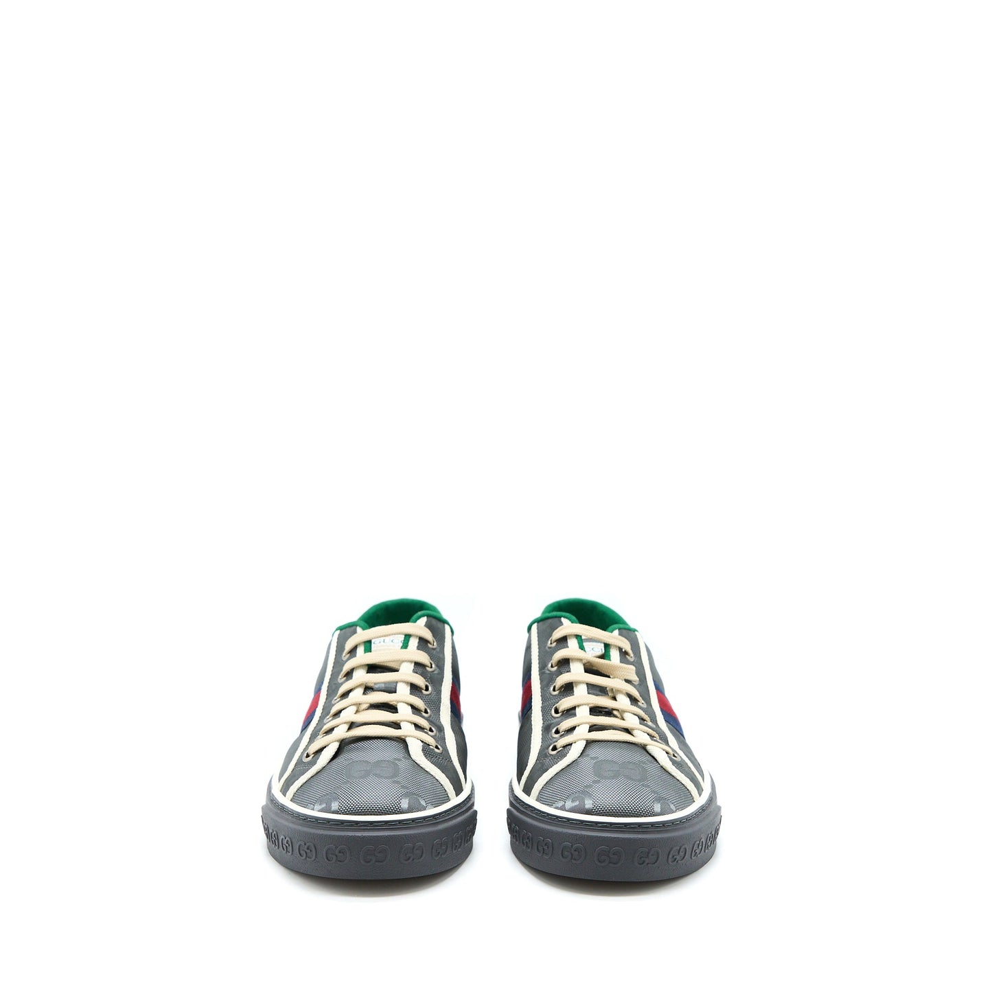 Gucci Size 10 Men‘s Sneakers Off the Grid Webbing-Trimmed Monogrammed Econyl Canvas