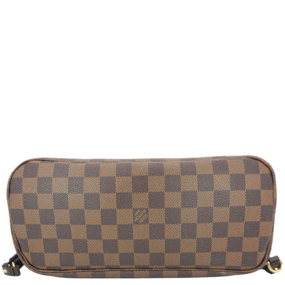 LOUIS VUITTON Neverfull PM Damier Ebene Tote Shoulder Bag Brown
