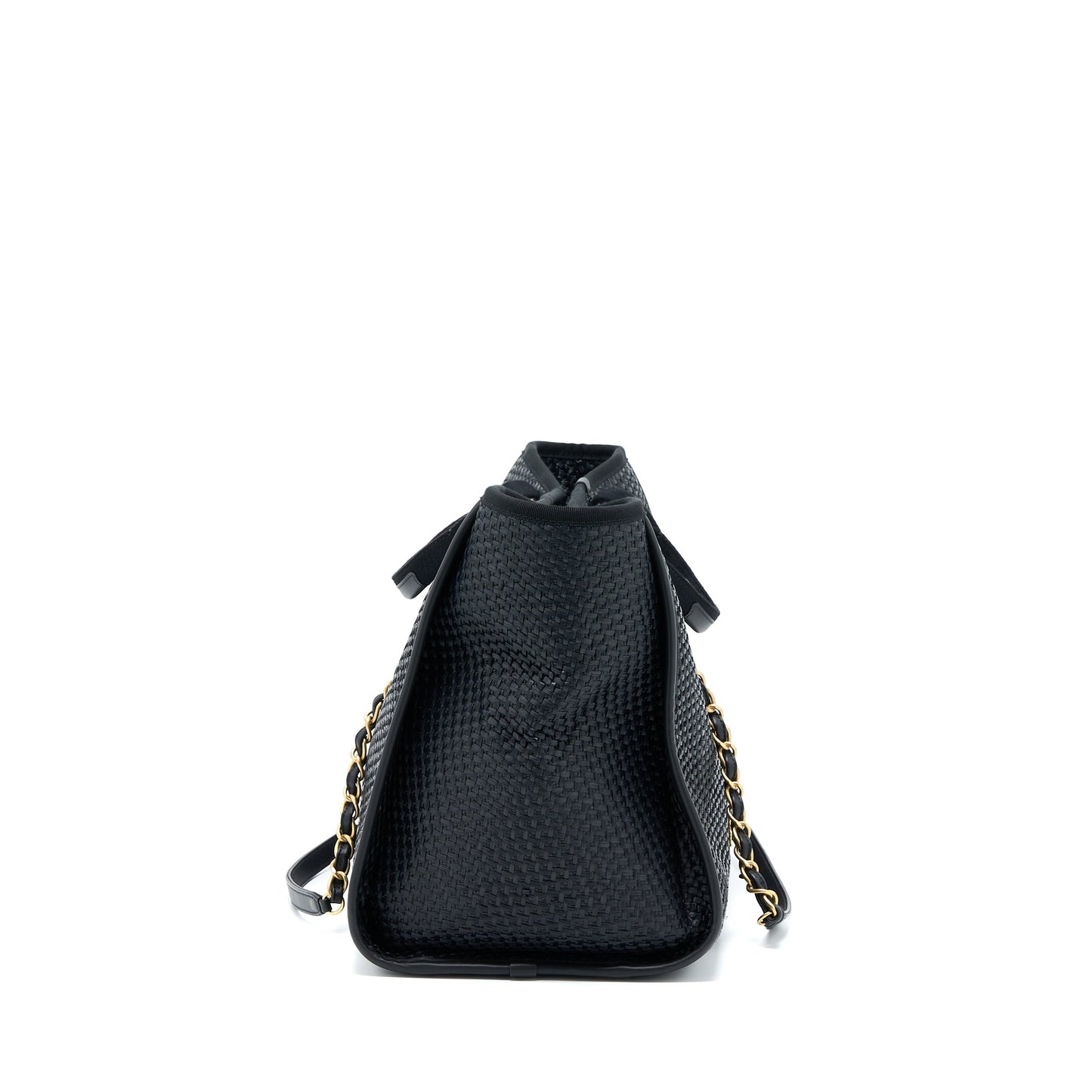 Chanel Black Raffia Deauville Tote Bag