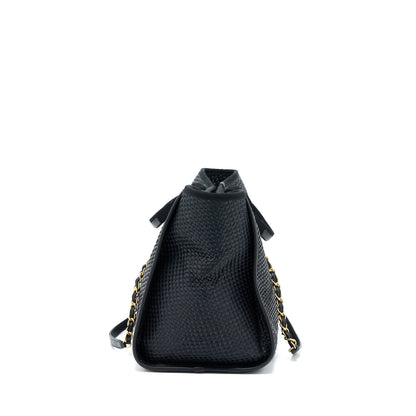 Chanel Black Raffia Deauville Tote Bag