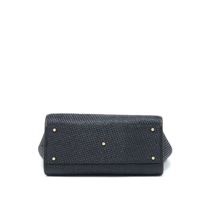 Chanel Black Raffia Deauville Tote Bag
