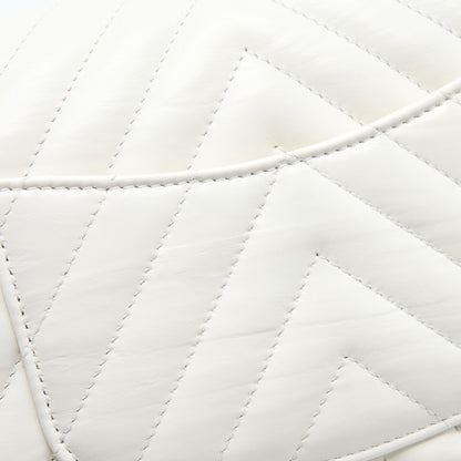 Chanel Mini 2.55 Reissue Chevron Flap Bag Aged Calfskin White Brushed  (Microchip)