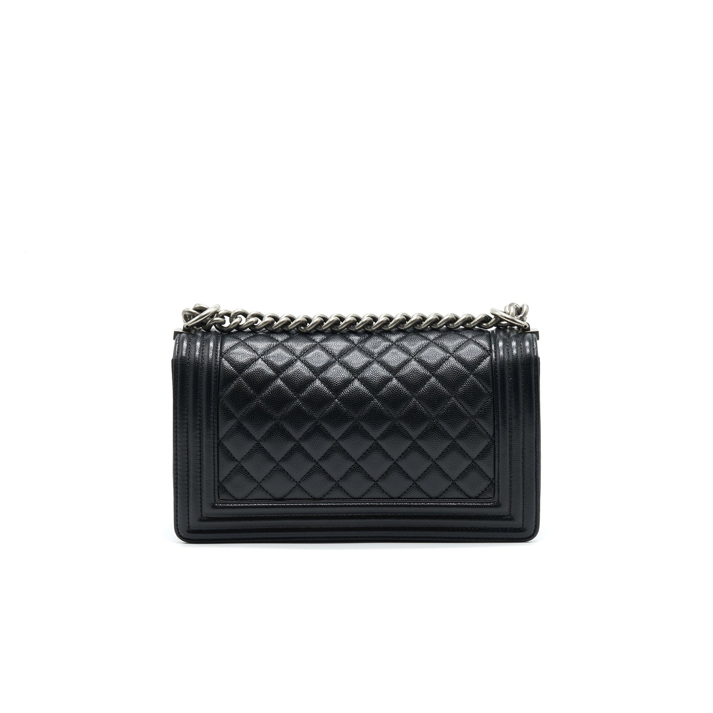 CHANEL MEDIUM BOY CHANEL HANDBAG CAVIAR BLACK