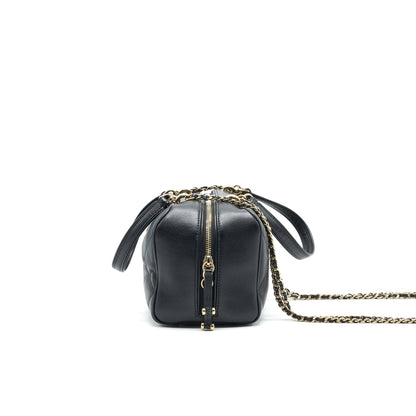 Chanel Black Lambskin Bowling Bag