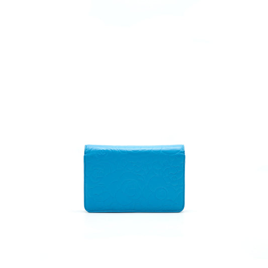 Chanel Camelia Wallet on Chain lambskin Blue
