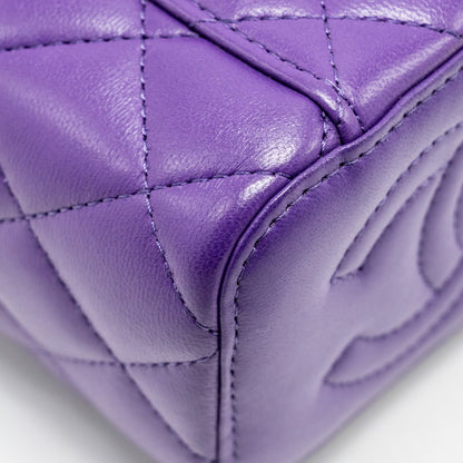 Chanel 22A Mini Vanity Case Lambskin Purple L (Microchip)