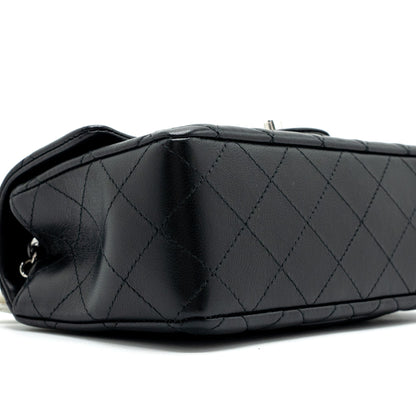 Chanel mini rectangular flap bag lambskin black  (microchip)