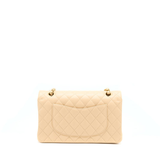 Chanel Medium Classic Flap Bag Lambskin Beige L (Microchip)
