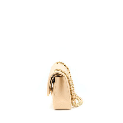 Chanel Medium Classic Flap Bag Lambskin Beige L (Microchip)