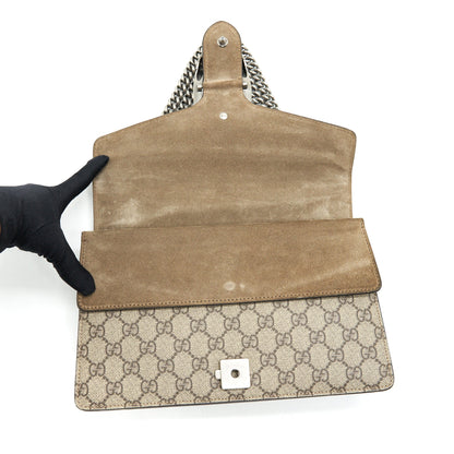 Gucci Small Dionysus GG Shoulder Bag Beige