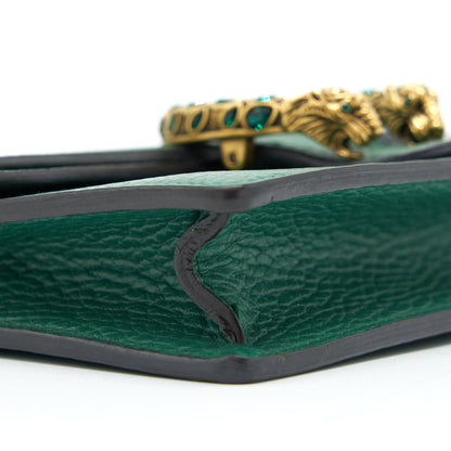 Gucci Super Mini Dionysus Green Gold And Silver Hardware