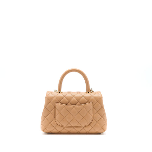 Chanel Small Coco Handle Caviar Brown