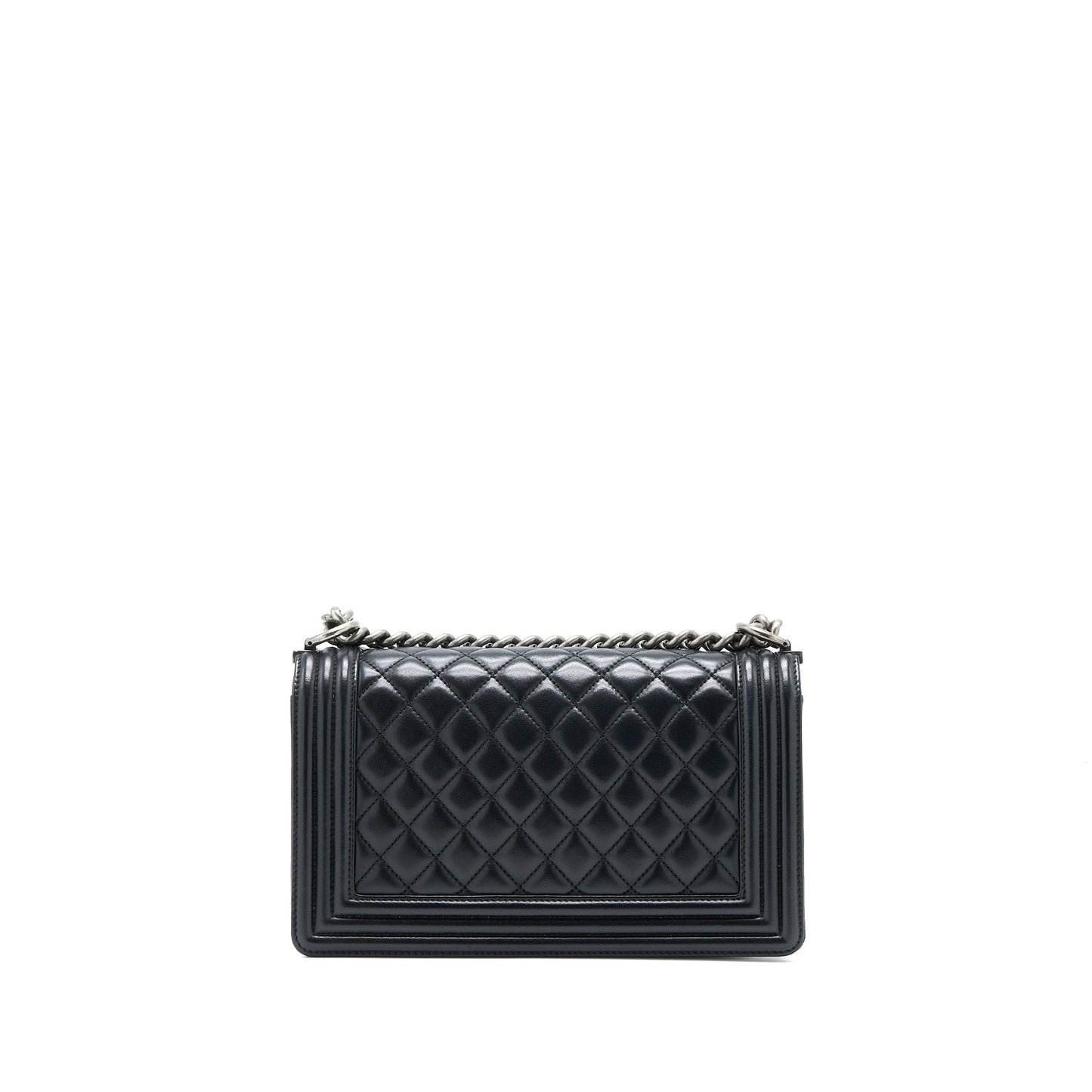 Chanel Medium Boy Bag Lambskin Black Ruthenium