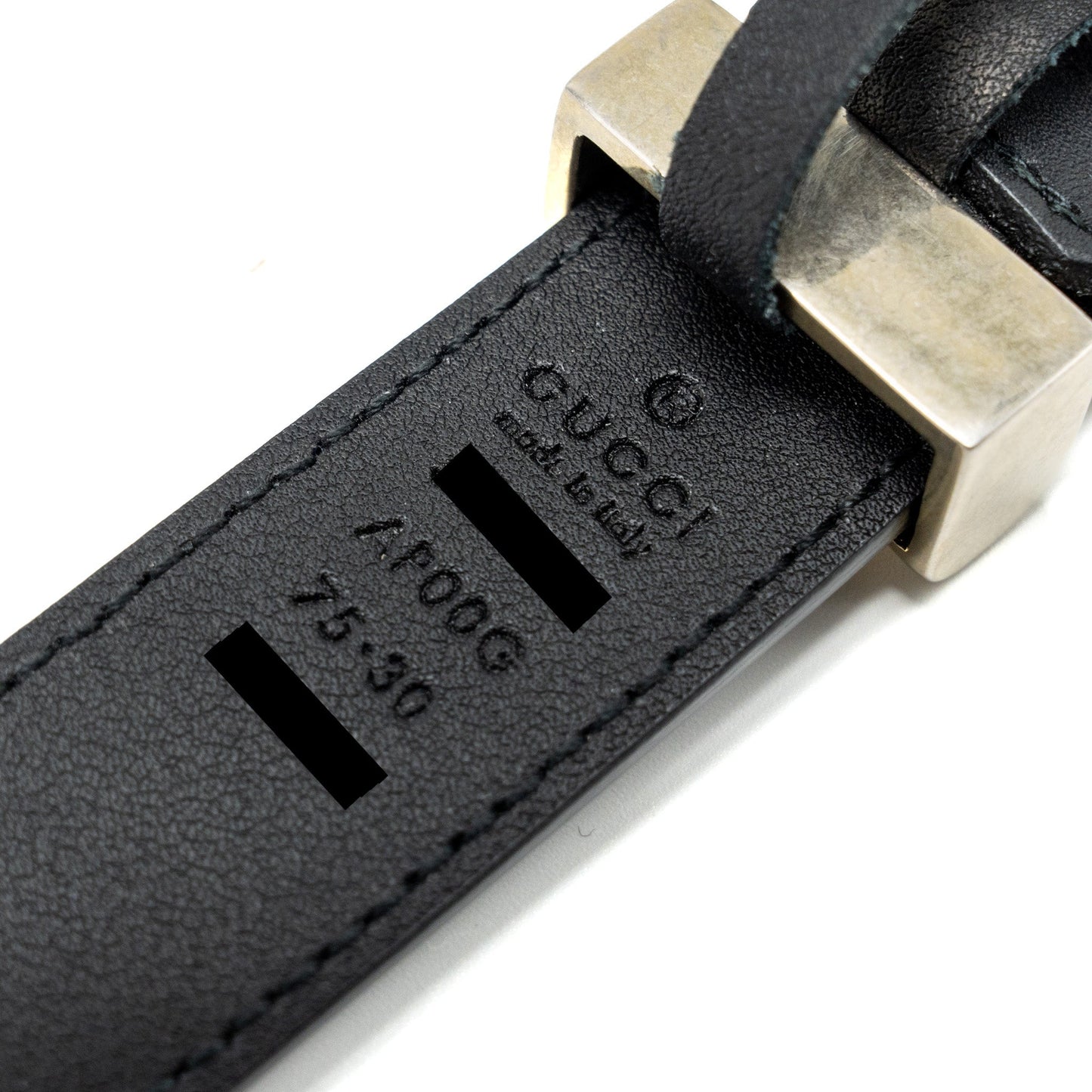 Gucci size 75 30mm GG marmont belt with double G buckle black