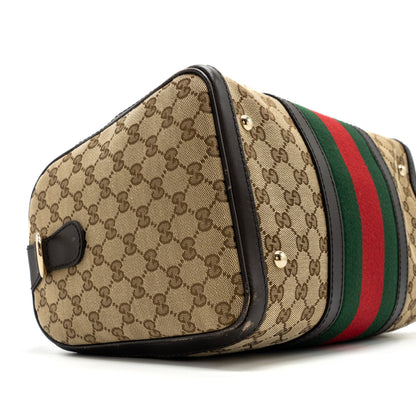 Gucci Boston Bag GG Supreme Canvas brown L