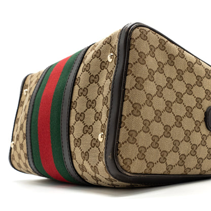 Gucci Boston Bag GG Supreme Canvas brown L