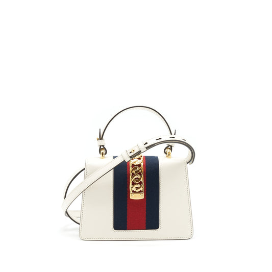 Gucci Mini Top Handle Sylvie Bag White