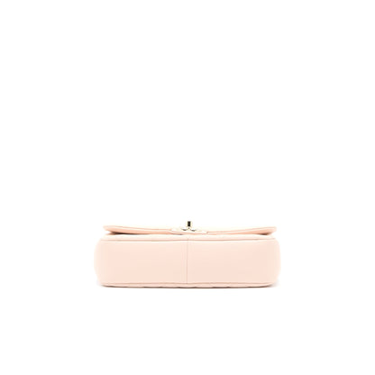 Chanel 22C Rectangular Flap Bag with Giant Top Handle Lambskin Pink L(Microchip)