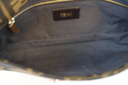 Fendi Zucca Canvas Leather Brown Shoulder Bag - Final Call