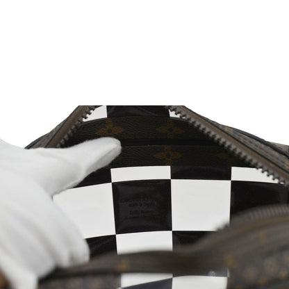 LOUIS VUITTON Chess Soft Trunk Monogram Canvas Crossbody Bag Brown