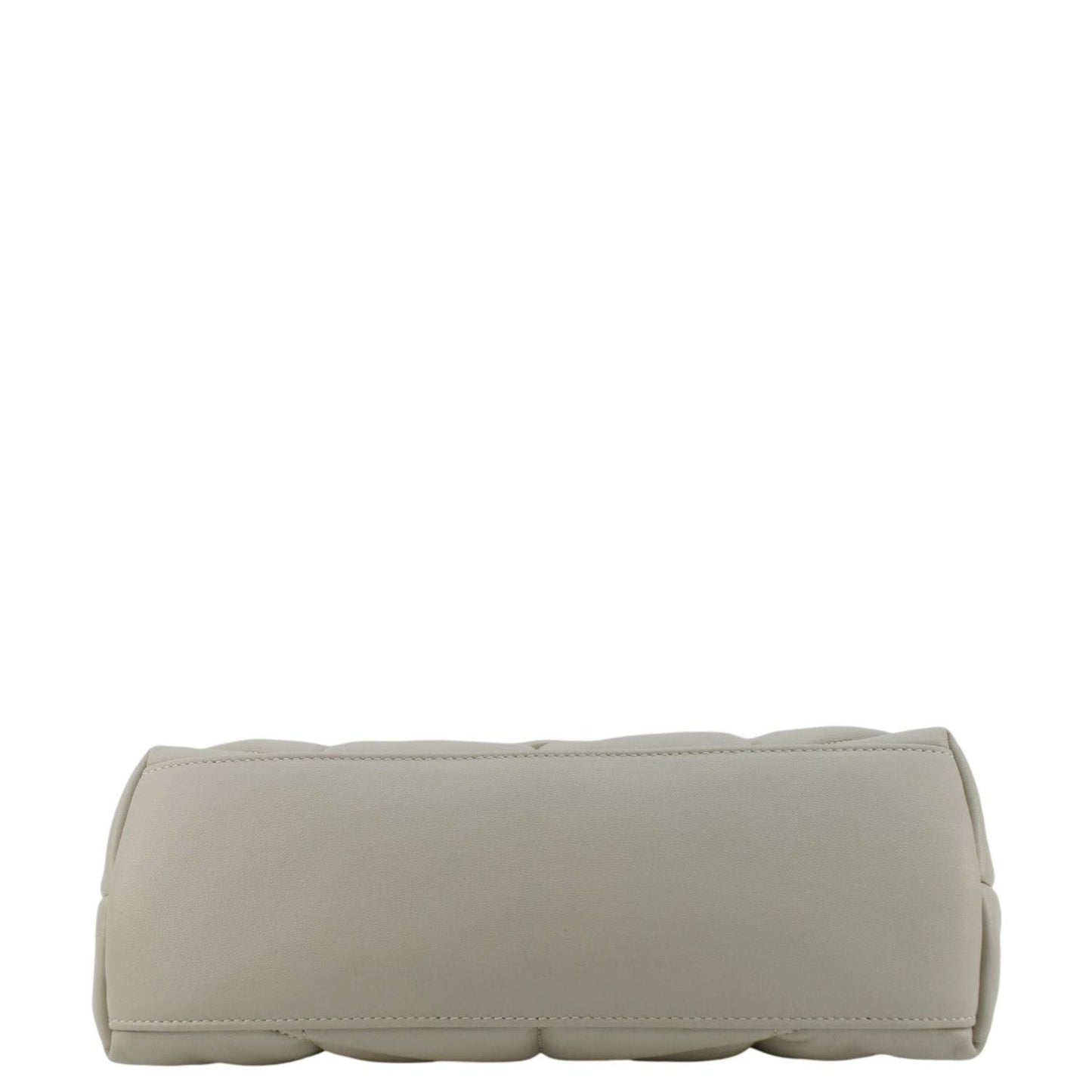 YVES SAINT LAURENT Loulou Puffer Quilted Leather Shoulder Bag Light Grey