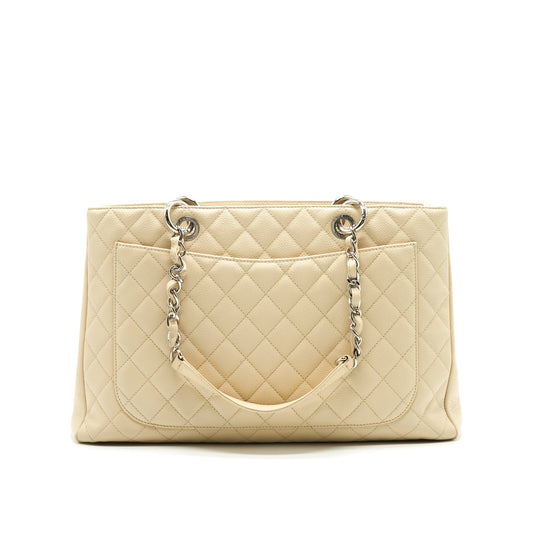CHANEL GRANT SHOPPING TOTE BAG XL GST CREAM CAVIAR