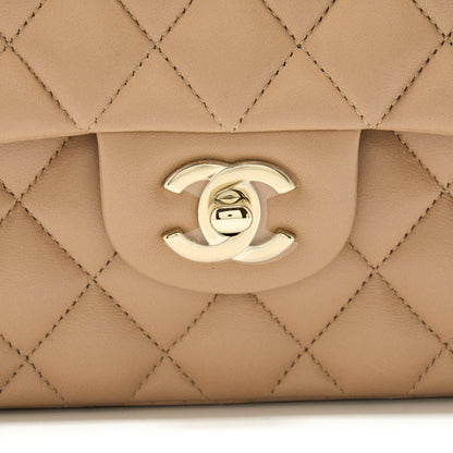 Chanel 22B Small Classic Flap Bag Lambskin Beige L